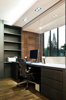 Венге мебели в интериора на офиса