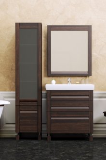 Венге мебели в интериора на банята