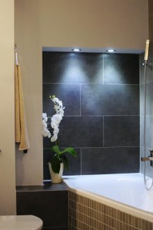 Уютен интериор на банята 3 кв.м.