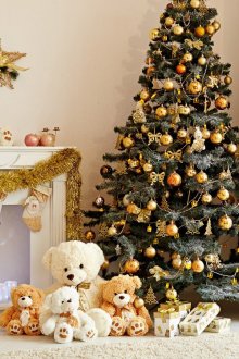 Златен новогодишен интериор