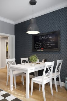 Контрастна кухня в кънтри стил