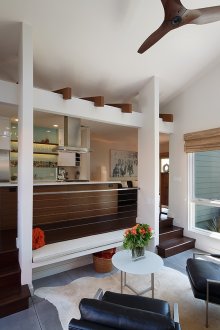 Kitchen on the podium in the house