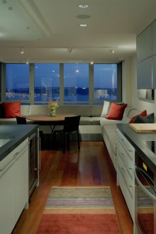Modern kitchen-living room