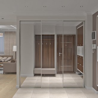 Огледален гардероб в коридора