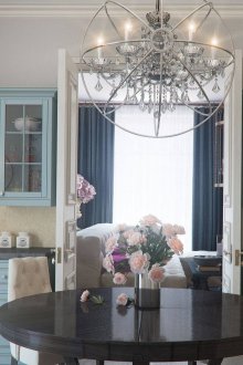 Stylish large kitchen in the house