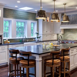 Stylish kitchen with an island in your home