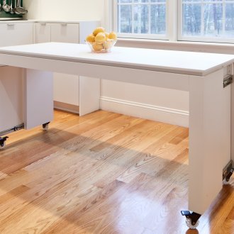 Island on wheels in the kitchen