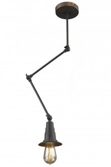 Подвижна метална таванска лампа