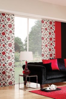 Vorhänge im japanischen Stil im Wohnzimmer