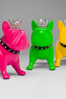 여러 가지 빛깔의 개 인형 - 돼지 저금통