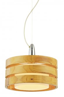 Кръгъл дървен полилей