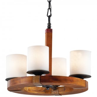 Дървен полилей в средновековен стил