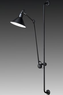 Черна стенна лампа