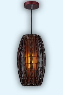 Кафяв плетен полилей в стил Арт Нуво