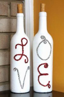 Бели бутилки за интериора