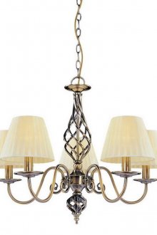 Класически полилей от абажур от метал и плат