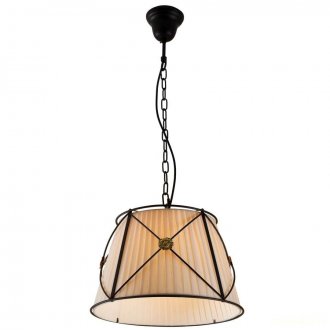 Класически полилей от абажур от метал и плат