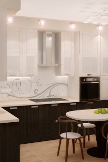 Бежова плочка на пода в кухнята