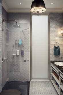 Reka bentuk bilik mandi Art Deco