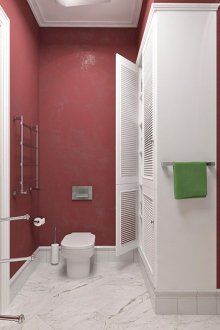 Bilik mandi merah dan putih