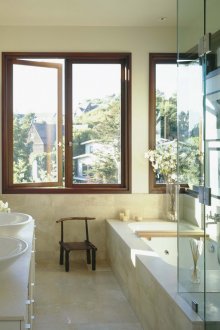 Reka bentuk cantik bilik mandi yang cerah