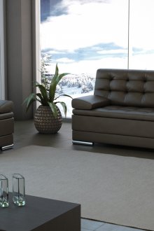 Кафяв кожен диван еврокнига в хола