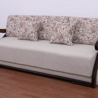 Диван евробук Taupe с дървени подлакътници