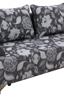 Сив и черен флорален диван