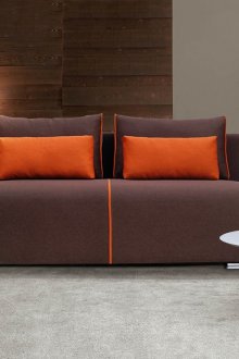 Кафяво-оранжев диван еврокнига