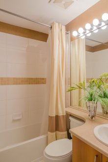 Bilik air dan bilik mandi putih