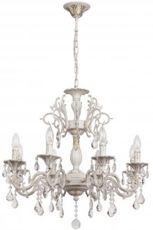 Бял класически полилей със златни елементи