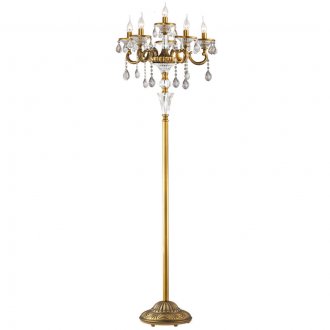 Златна класическа подова лампа