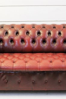 골동품 가죽 체스터 소파