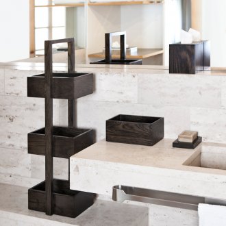 Batu dalam hiasan bilik mandi