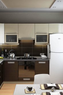 Черно-бял дизайн на кухнята.