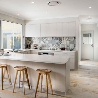 U-shaped stylish kitchen