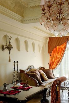 Orientalische orange Vorhänge