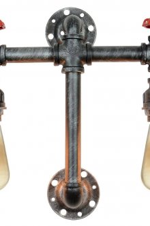 Стенна лампа в стил лофт с две лампи