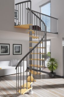 Бежово-сиво стълбище в интериора