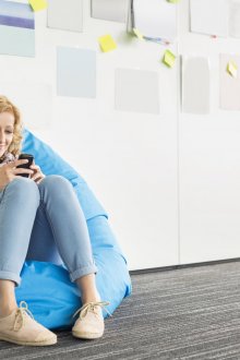 Чанта със син боб в интерес