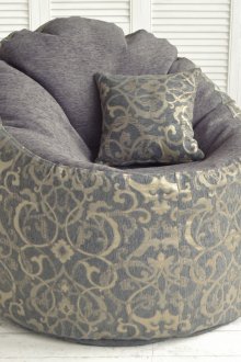 Сиво кресло без рамка с шарка