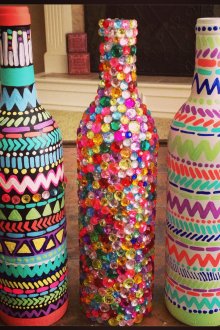 Ярък декор на бутилка