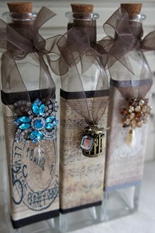 Прост декор на бутилка