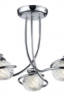 Красив полилей в стил Арт Нуво, изработен от метал и стъкло