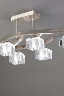 Лаконичен полилей в модерен стил с шест лампи