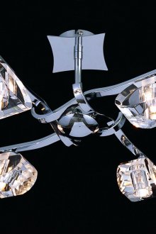 Необичаен полилей в стил Арт Нуво с четири лампи