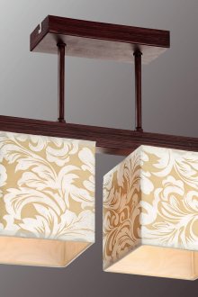 Полилей в стил Арт Нуво с шарени абажури