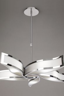 Необичаен полилей в стил Арт Нуво, изработен от метал и стъкло