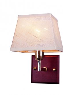 Стенна лампа Art Nouveau с абажур от бяла тъкан