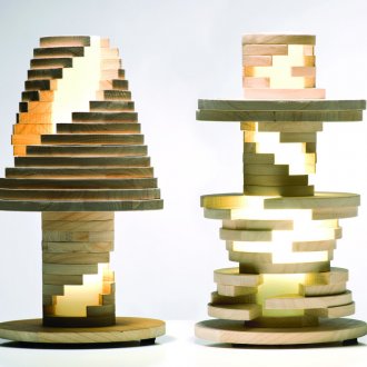 Фантастични настолни лампи от дърво